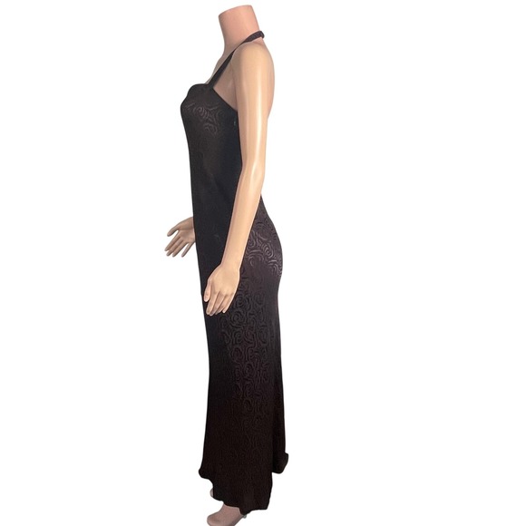 Andrea Polizzi Rex Lester Vintage‎ Brown Halter Slip Dress Sz 6 Made in USA - Picture 6 of 13